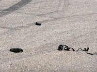 Na afloop reden we VOL gas weg met onze G's, zie hier de souvenir die we hebben achtergelaten... :-)